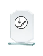 Gravírovaná skleněná trofej + malířská výplň Gravírovaná skleněná trofej + malířská výplň