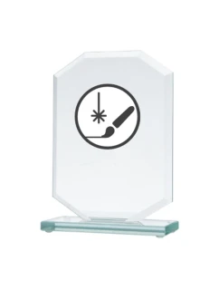 Gravírovaná skleněná trofej + malířská výplň