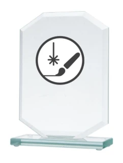 Trofeum szklane grawerowane + wypełnienie farbą