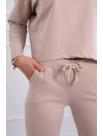 Souprava s oversize halenkou béžové barvy