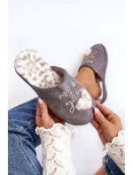 Lesklé dámské pantofle šedé Geraja Lesklé dámské pantofle šedé Geraja