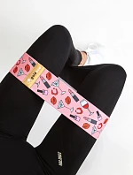 Posilovací guma BeBooty Ladies růžová-vzor - GoldBee