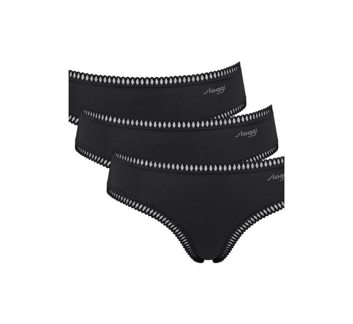 SLOGGI GO CRUSH HIPSTER KALHOTKY 3PACK ČERNÉ