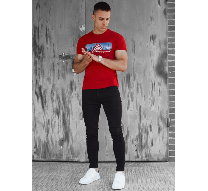 FashionStreet červené pánské tričko RX5553