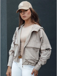 Dámská přechodná bunda s kapucí BUNOL béžová FashionStreet TY4468