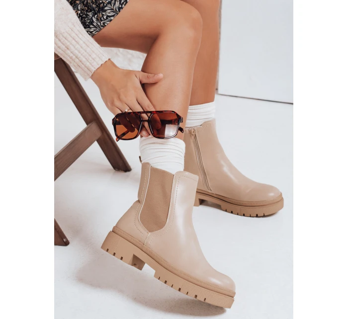 Dámské krémové kozačky MONDERICO FashionStreet ZY0540