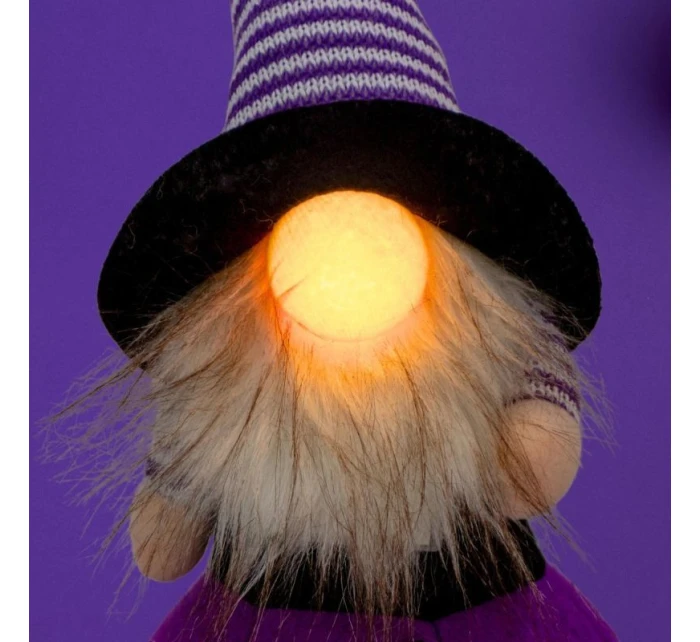 DÝNĚ DEKORATIVNÍ FIGURKA 25CM LED HALLOWEEN FIALOVÁ