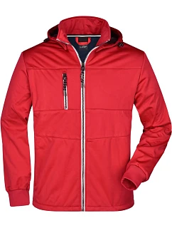 Daiber JN 1078 Pánská 3-vrstvá softshellová bunda "Maritim" 02.1078 red/navy/white