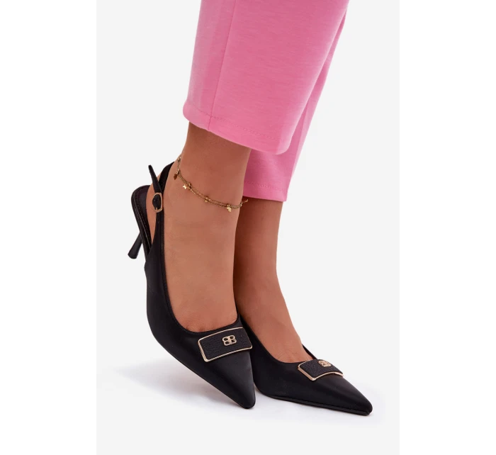 Dámské lodičky Sandály s ozdobným detailem Černé model 21937383 - Boto Dámské lodičky Sandály s ozdobným detailem Černé model 21937383 - Boto