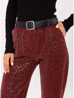 Spodnie IT SP model 21388964 bordowy - FPrice Spodnie IT SP model 21388964 bordowy - FPrice