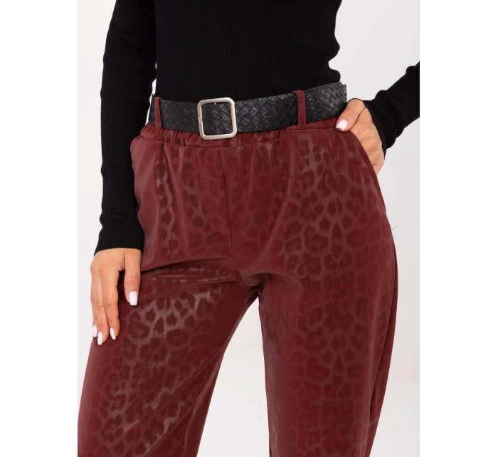 Spodnie IT SP model 21388964 bordowy - FPrice Spodnie IT SP model 21388964 bordowy - FPrice