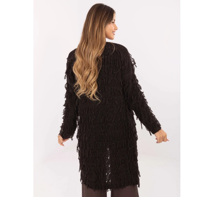 Sweter MI SW model 21314545 ciemny brązowy - FPrice Sweter MI SW model 21314545 ciemny brązowy - FPrice