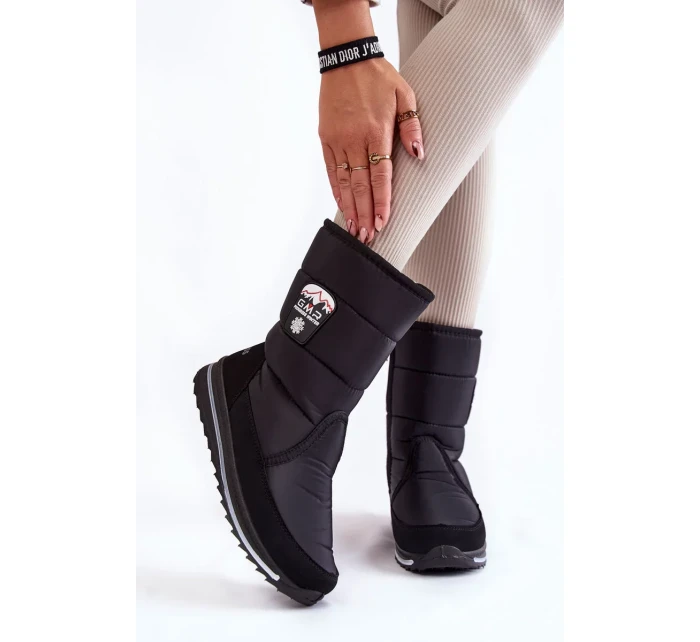 Dámské sněhule se zipem Progress PROGJ-21-09 Černé Dámské sněhule se zipem Progress PROGJ-21-09 Černé