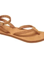 Dámské žabky RF-0A2U1N-C hnnědo-krémové - B2B