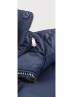 Tmavě modrá dámská zimní bunda s odepínacími rukávy (W761)