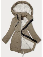 Dámská zimní bunda ve velbloudí barvě s kapucí Glakate model 21247465 - Miss TiTi