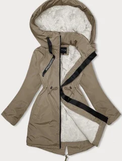 Dámská zimní bunda ve velbloudí barvě s kapucí Glakate model 21247465 - Miss TiTi