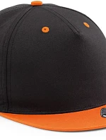 Beechfield B 610C 5 panelová Snapback kontrastní kšiltovka 53.610C black/orange