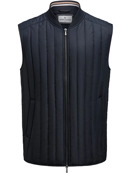 James Harvest Scarsdale Vest Men Pánská prošívaná vesta 62.1052 black James Harvest Scarsdale Vest Men Pánská prošívaná vesta 62.1052 black