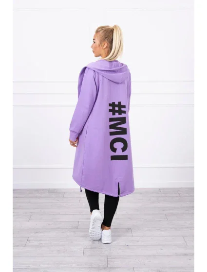 Fialová bunda s potiskem