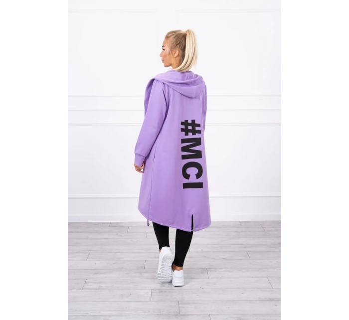 Fialová bunda s potiskem