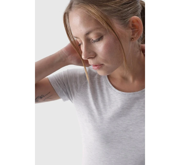 Dámské Hladké Tričko S model 21668549 Šedé - 4F