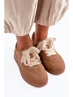 Semišové tenisky s šněrováním Camel model 22355641 - Kobbo Semišové tenisky s šněrováním Camel model 22355641 - Kobbo