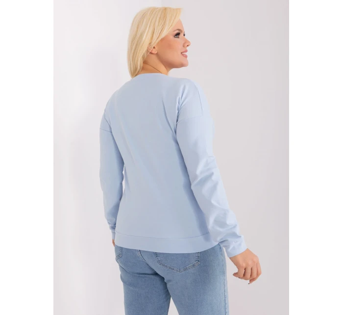 Bluzka RV BZ model 19394472 jasny niebieski - FPrice Bluzka RV BZ model 19394472 jasny niebieski - FPrice