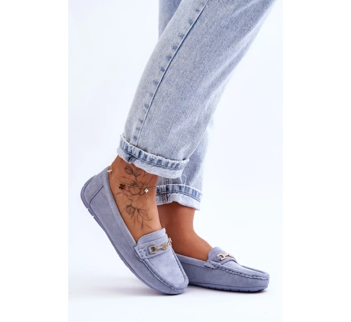 Dámské klasické semišové mokasíny modré Corinell Dámské klasické semišové mokasíny modré Corinell
