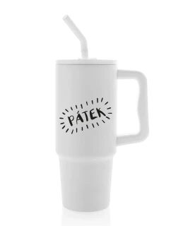PÁTEK - bílý cestovní termohrnek 900 ml  