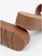 Pohodlné  nazouváky dámské Jasnobeżowy platforma