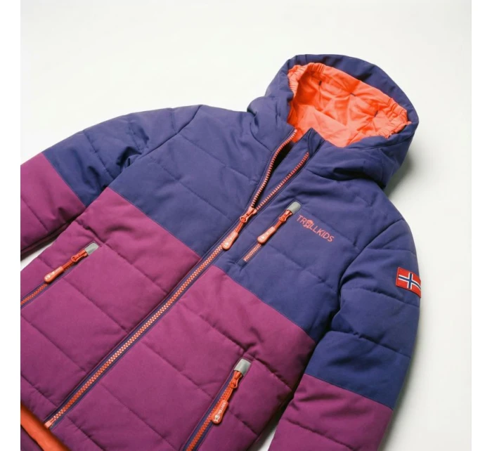 Dětská zimní bunda Trollkids Kids Hemsedal Snow Jacket XT zateplená nepromokavá fialová (513-154) Dětská zimní bunda Trollkids Kids Hemsedal Snow Jacket XT zateplená nepromokavá fialová (513-154)