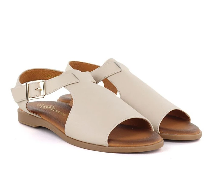 Dámské béžové kožené sandály Cambell 19391 Dámské béžové kožené sandály Cambell 19391