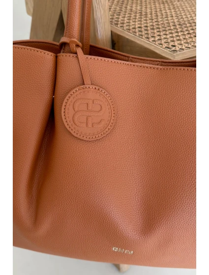 Velká dámská taška Shopper Big Star model 21794122 Camel - Big Star Shoes Velká dámská taška Shopper Big Star model 21794122 Camel - Big Star Shoes