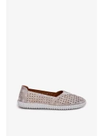 Dámské semišové ažurové polobotky Chulieta – zlatо/šedé Dámské semišové ažurové polobotky Chulieta – zlatо/šedé