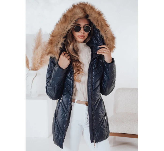 Dámská prošívaná zimní bunda SOLARIS navy blue FashionStreet TY4009