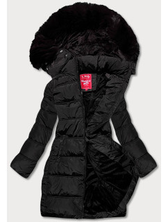Černá péřová dámská zimní bunda (2M-051)