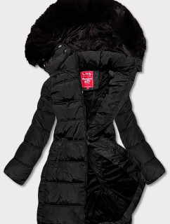 Černá péřová dámská zimní bunda (2M-051)