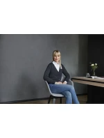 Russell Athletic 715F Dámský pletený cardigan s výstřihem do V 11.715F black Russell Athletic 715F Dámský pletený cardigan s výstřihem do V 11.715F black