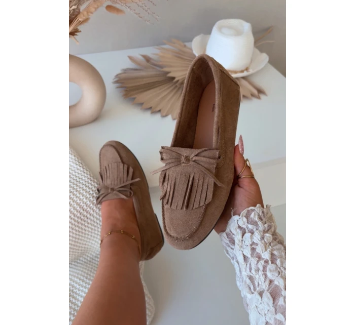 Dámské mokasíny s třásněmi světle hnědé Janelisse Dámské mokasíny s třásněmi světle hnědé Janelisse