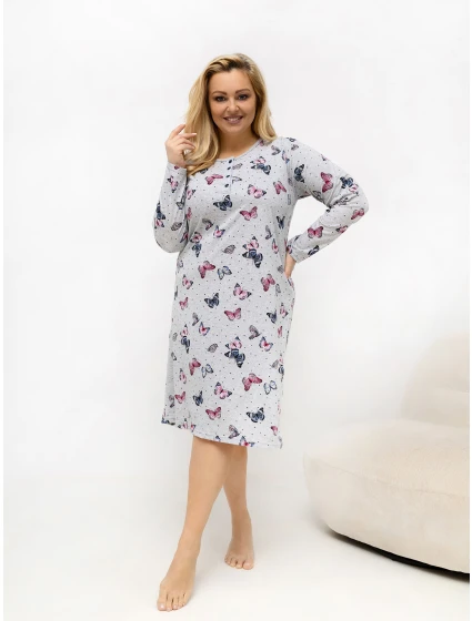 DU KN noční košile FP 601.85 šedá DU KN noční košile FP 601.85 šedá
