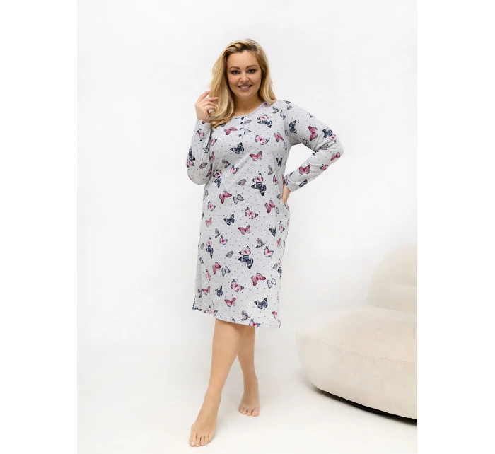 DU KN noční košile FP 601.85 šedá DU KN noční košile FP 601.85 šedá