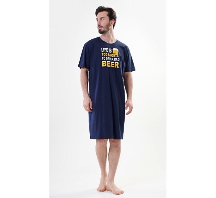 Pánská noční košile s krátkým rukávem Life is beer
