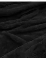 Černá dámská džínová bunda s kožešinovou podšívkou (B8068-101)