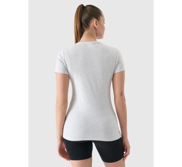 Dámské bavlněné slim tričko model 21432834 - 4F Dámské bavlněné slim tričko model 21432834 - 4F