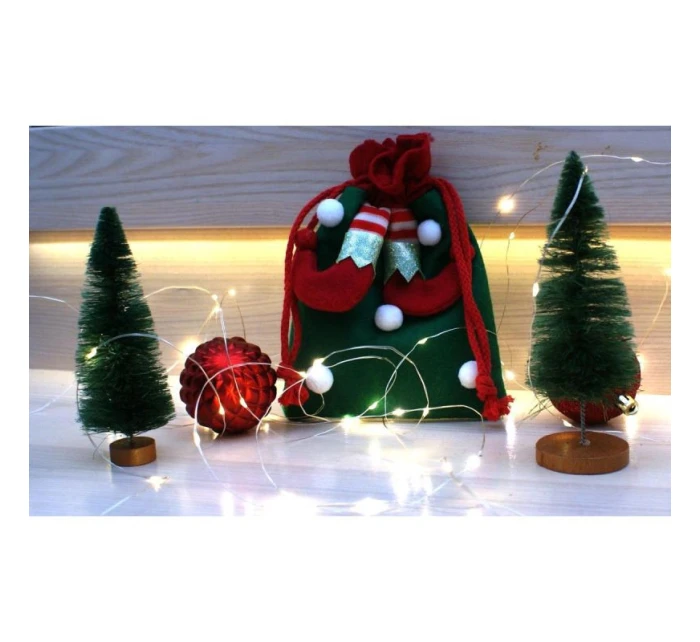 Vánoční dárková taška 20x15CM ELFA'S LEGS Vánoční dárková taška 20x15CM ELFA'S LEGS