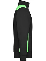 Daiber JN 868 Pracovní mikina s 1/4 zipem - Color 02.0868 black/lime green