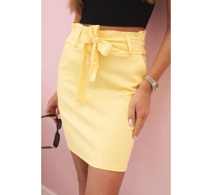 Dámská sukně s vysokým pasem žlutý Dámská sukně s vysokým pasem žlutý