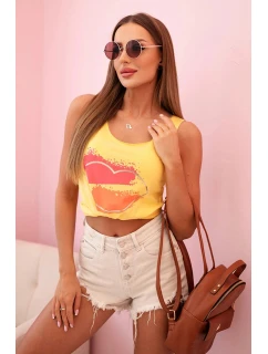 Dámská pruhovaná blůza s V výstřihem a krátkým rukávem béžová