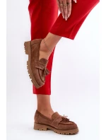 Semišové Dámské Mokasíny S Hnědé model 21660938 - Zazoo